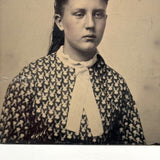 Striking, Painterly, Super Crisp Ninth Plate Tintype of Young Woman with Hat