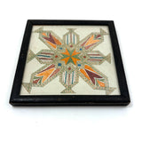 Bold and Bright 19th Century Mandala-like Watercolor with Pattern Everywhere