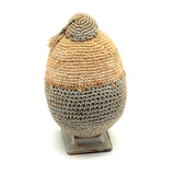 Very Finely Crocheted, Hard-Shell Old Folk Art Humpty Dumpty...Rattle!