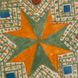 Bold and Bright 19th Century Mandala-like Watercolor with Pattern Everywhere