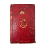 Extracts Vol.4, Densely Packed, Far-ranging Medical Research Notebook (Ship Medic?) with Excellent Red Leather, Anchor Embossed Cover