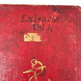 Extracts Vol.4, Densely Packed, Far-ranging Medical Research Notebook (Ship Medic?) with Excellent Red Leather, Anchor Embossed Cover