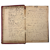 Extracts Vol.4, Densely Packed, Far-ranging Medical Research Notebook (Ship Medic?) with Excellent Red Leather, Anchor Embossed Cover