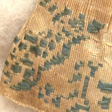 Exquisite Tiny Early Hand-woven Doll with Black Hair and Very Fine Dress, Believed New England