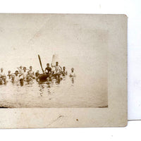 Young Men, Half Submerged, Barely There Antique RPPC