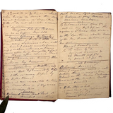 Extracts Vol.4, Densely Packed, Far-ranging Medical Research Notebook (Ship Medic?) with Excellent Red Leather, Anchor Embossed Cover