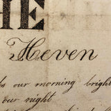 SOLD Religion is the Daughter of H<a>even [sic], Early Penmanship Exercise with Charming Mistakes and Corrections