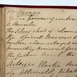 Extracts Vol.4, Densely Packed, Far-ranging Medical Research Notebook (Ship Medic?) with Excellent Red Leather, Anchor Embossed Cover