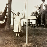 Fun on the Playground (with Car and Cigarette), Great c.1920s Glossy Snapshot