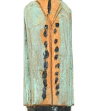 Very Naive Little Carved Man with Blue Coat and Black Beard