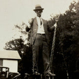 Fun on the Playground (with Car and Cigarette), Great c.1920s Glossy Snapshot