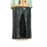 Very Naive Little Carved Man with Blue Coat and Black Beard