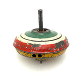 Old Tin Spinning Top with Excellent Hand-Painted Color