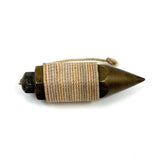 Perfectly Wound Old Faceted Brass Plumb Bob, As Found