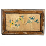 George W. Gruber's Double-sided Antique Pennsylvania Fraktur Type Watercolor with Birds and Flowers