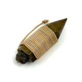 Perfectly Wound Old Faceted Brass Plumb Bob, As Found