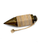 Perfectly Wound Old Faceted Brass Plumb Bob, As Found