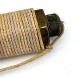 Perfectly Wound Old Faceted Brass Plumb Bob, As Found