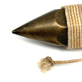 Perfectly Wound Old Faceted Brass Plumb Bob, As Found
