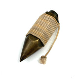 Perfectly Wound Old Faceted Brass Plumb Bob, As Found
