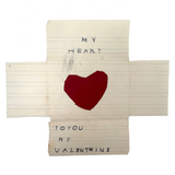 (To Mrs. Peck) My (Big Red) Heart To You, Best Old Handmade School Valentine