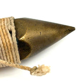 Perfectly Wound Old Faceted Brass Plumb Bob, As Found