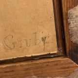 George W. Gruber's Double-sided Antique Pennsylvania Fraktur Type Watercolor with Birds and Flowers