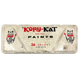 Barely Touched c. 1940s Kopy Kat 36 Color Watercolor Paint Set