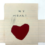 (To Mrs. Peck) My (Big Red) Heart To You, Best Old Handmade School Valentine