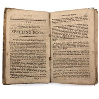1804 American Definition Spelling Book, Abner Kneeland, in Hand-stitched Leather Wrap