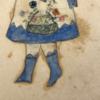 Graphite and Watercolor Schoolgirl Portrait: Cassie (I think!), c. 1873