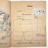 Micheline Blas French Sewing Lessons Notebook #2, With Hand-painted Cover and Alphabet Sampler
