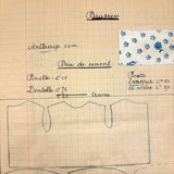 Micheline Blas French Sewing Lessons Notebook #2, With Hand-painted Cover and Alphabet Sampler