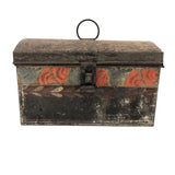 Very Lovely Early Tole Painted Box with Carrying Loop