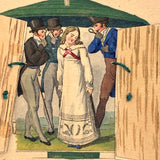 Birds of Prey, Scarce and Marvelous Riedel, Nuremberg Mechanical Valentine  c. 1830s