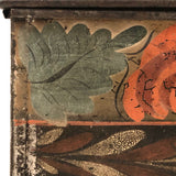 Very Lovely Early Tole Painted Box with Carrying Loop