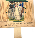 Birds of Prey, Scarce and Marvelous Riedel, Nuremberg Mechanical Valentine  c. 1830s