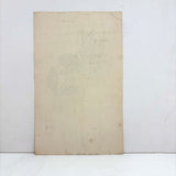 SOLD Lonicera Sempervirens (Carolina Trumpet Honeysuckle), Antique Watercolor with Shadow on Laid