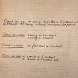Micheline Blas French Sewing Lessons Notebook #2, With Hand-painted Cover and Alphabet Sampler