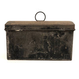 Very Lovely Early Tole Painted Box with Carrying Loop