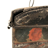 Very Lovely Early Tole Painted Box with Carrying Loop