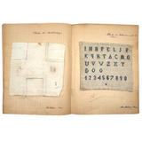 Micheline Blas French Sewing Lessons Notebook #2, With Hand-painted Cover and Alphabet Sampler