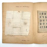 Micheline Blas French Sewing Lessons Notebook #2, With Hand-painted Cover and Alphabet Sampler