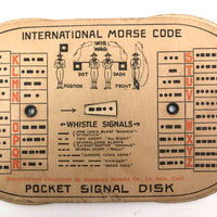 Two Arm Semaphore + Morse Code 1914 Pocket Signal Disk