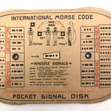 Two Arm Semaphore + Morse Code 1914 Pocket Signal Disk