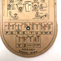 Two Arm Semaphore + Morse Code 1914 Pocket Signal Disk