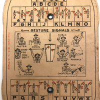 Two Arm Semaphore + Morse Code 1914 Pocket Signal Disk