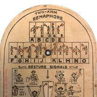Two Arm Semaphore + Morse Code 1914 Pocket Signal Disk