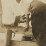 Jumping the Fence, Wonderful Antique Snapshot