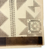 SOLD Stunning Antique Paper Print Photograph of Very Intricate (Paper Pattern for?) Handmade Lace